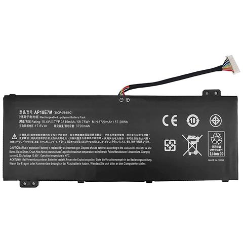 Batteria Per Laptop Acer Nitro 5 An515-54 An515-55 Aspire A715-74g Predator Triton 300 Pt315-51 Ap18e7m - Foto 1