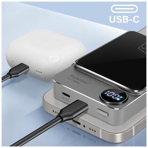 Powerbank Magsafe 10000mah, Nero - Foto 2