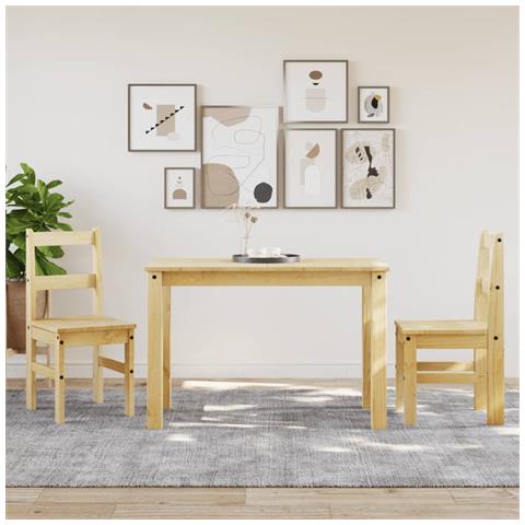 Sedie Da Pranzo 2 Pz Panama 40x46x90 Cm In Legno Massello Di Pino - Foto 3