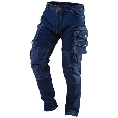Pantaloni Da Lavoro Denim, Ginocchia Rinforzate, Taglia Xl - Foto 1