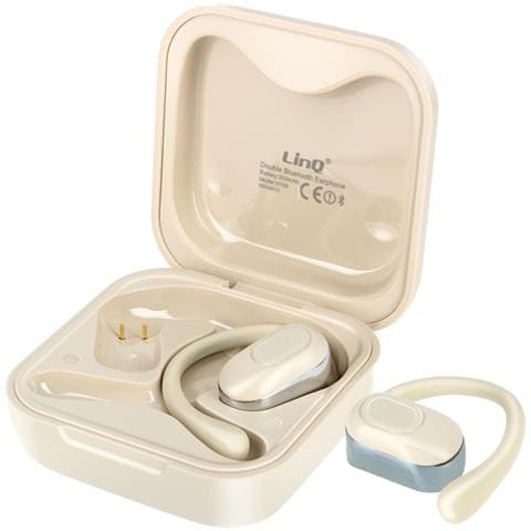 Auricolare Bluetooth Design Aperto Comandi Touch Con Custodia Inclusa, Bianco - Foto 1