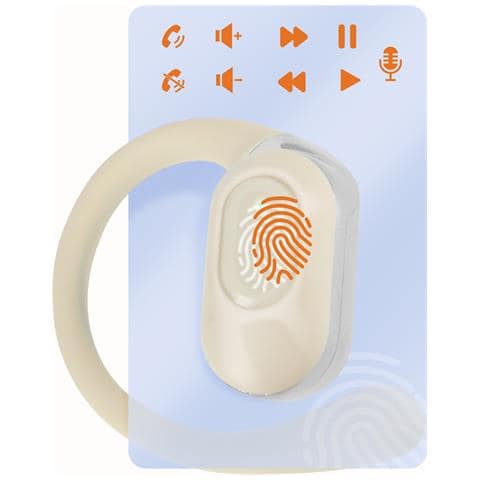 Auricolare Bluetooth Design Aperto Comandi Touch Con Custodia Inclusa, Bianco - Foto 5