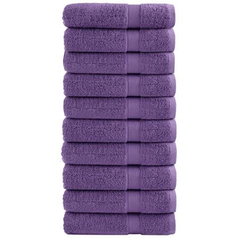 Asciugamani da Doccia SOLUND 10 pz Viola 70x140cm 600 g /m² - Foto 1