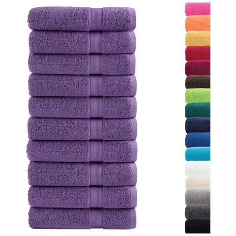 Asciugamani da Doccia SOLUND 10 pz Viola 70x140cm 600 g /m² - Foto 2