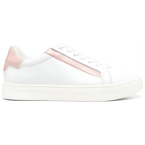 Cupsole Lace Up Trainers Sneakers Pelle Scarpe Donna Bianco Eu 36, Hw0hw01353 0lb - Foto 2