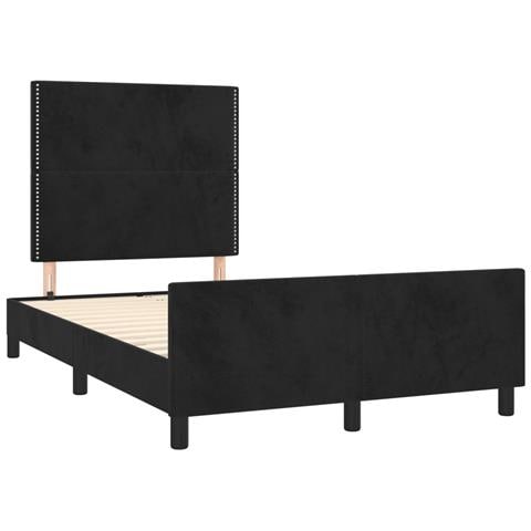 Giroletto Senza Materasso Nero 120x190 Cm Velluto - Foto 3