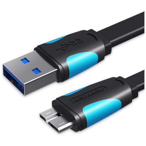 VAS-A12-B100 cavo USB USB 3.2 Gen 1 (3.1 Gen 1) 1 m USB A Micro-USB B Nero - Foto 1