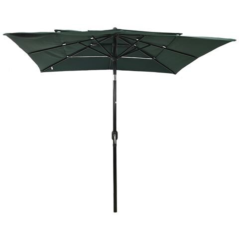 Lusso Casadino - Ombrellone A 3 Livelli Con Palo In Alluminio Verde 2,5x2,5 M - Foto 1