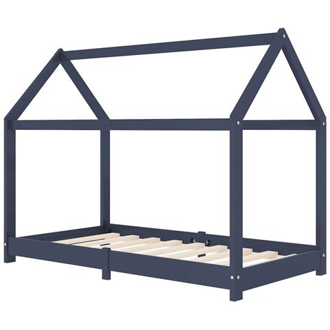 Giroletto Per Bambini Grigio In Massello Di Pino 70x140 Cm - Foto 1