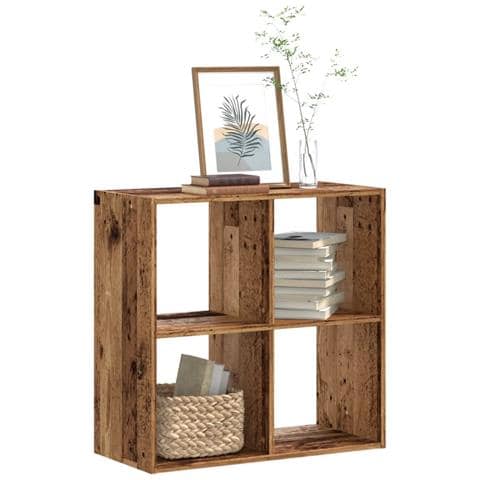 Libreria Legno Antico 68,5x32x68,5 Cm In Legno Multistrato - Foto 8