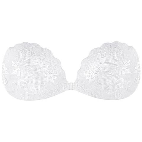 Reggiseno Invisibile Profondo A V In Pizzo E Silicone White D - Foto 1