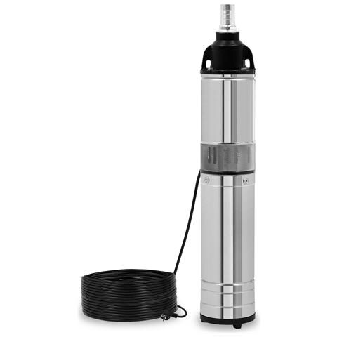 Pompa Per Pozzo Profondo 4"", Pompa Da Pozzo In Acciaio Inox, Elettrica 750w, Diametro 4 Pollici (10 Cm), Attacco Filetto 1 1/4"", Cavo Elettrico 15 M, Profondità Di Lavoro Max 15 M, Con Filtro Antiparticolato - Foto 2