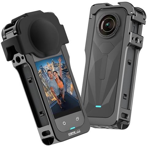 Gabbia Metallica Per Fotocamera Compatibile Con Insta360 X5 - Sgancio Rapido, Doppio Attacco A Slitta, Filetto 1/4"" - Foto 7
