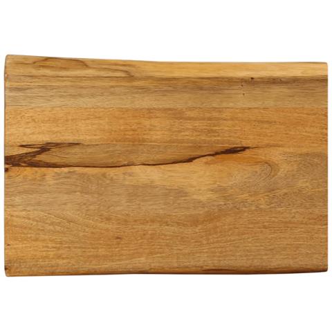 Piano Tavolo 60x40x2,5 cm Bordi Vivi in Legno Massello di Mango - Foto 1