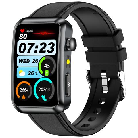 Smartwatch Tk77: Ecg, Frequenza Cardiaca E Monitoraggio Della Salute, Compatibile Con Huawei, Samsung, Apple, Garmin Black - Foto 1