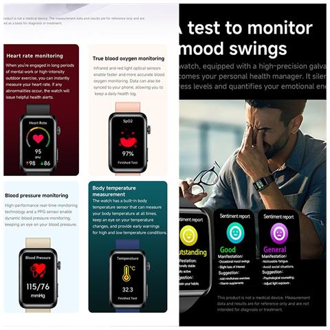 Smartwatch Tk77: Ecg, Frequenza Cardiaca E Monitoraggio Della Salute, Compatibile Con Huawei, Samsung, Apple, Garmin Black - Foto 7