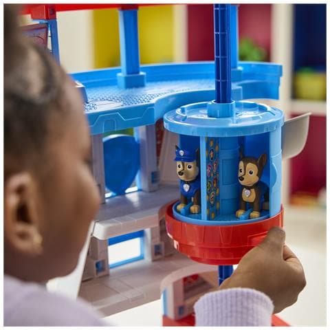 PAW Patrol, Quartier Generale, con Lanciatore per Veicoli, 2 Personaggi, Veicolo della Polizia di Chase e Accessori, Giocattolo per Bambini e Bambine, 3+ Anni - Foto 2