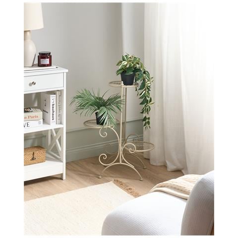Supporto Per Vasi Asagao Metallo 26 Cm Beige - Foto 1