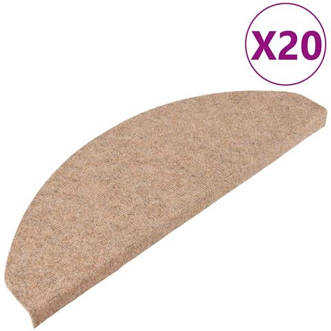 Tappetini Autoadesivi per Scale 20 pz Beige 65x22,5x3,5 cm - Foto 1