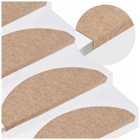 Tappetini Autoadesivi per Scale 20 pz Beige 65x22,5x3,5 cm - Foto 2