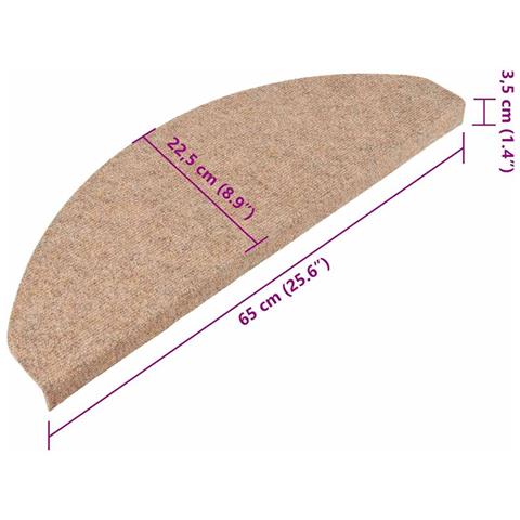 Tappetini Autoadesivi per Scale 20 pz Beige 65x22,5x3,5 cm - Foto 9