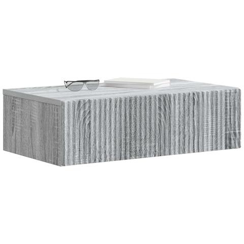 Tavolino da Parete Laterale Grigio Sonoma 59 x 34,5 x 17 cm - Foto 2
