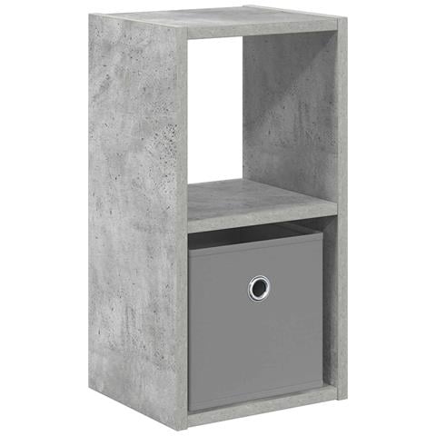 Comodino Grigio cemento 25,5 x 22 x 49,5 cm Legno multistrato - Foto 1