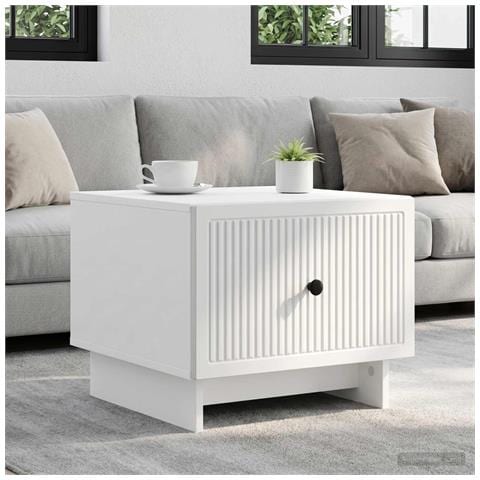 Tavolino da salotto Bianco 49 x 50 x 40 cm Legno ingegnerizzato - Foto 2