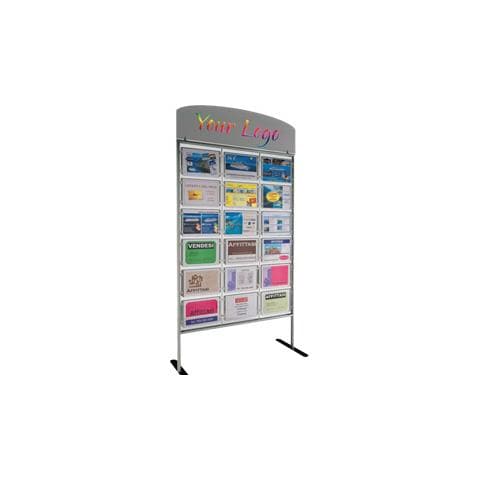 Porta avvisi menpa da terra con 18 display A4 orizzontali - Foto 1