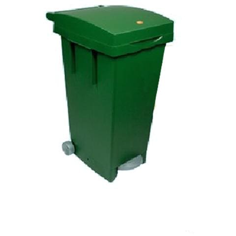 Bidone quadro per raccolta differenziata con ruote e pedale - Foto 2