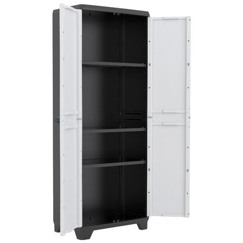 Armadietto Alto A Doppia Anta E 3 Ripiani Cm 68x39x173 Serie Linear - 9724000 - Foto 1