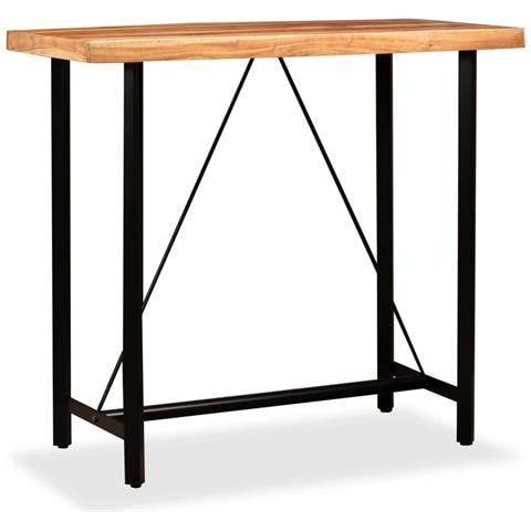 Tavolino da Bar in Legno Massello di Acacia 120x60x107 cm - Foto 2