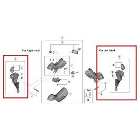 Leve Lever Left R8000 Ricambi Dei Componenti One Size - Foto 1