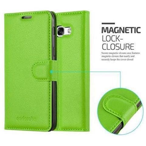 Custodia Compatibile Con Samsung Galaxy A3 2017 In Verde Menta - Coperchio Protettiva Con Chiusura Magnetica, Funzione Stand E Tasca Per Le Carte - Foto 2