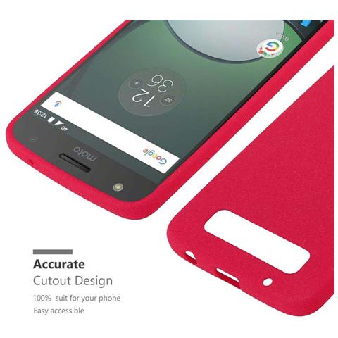 Custodia Compatibile Con Motorola Moto Z Play In Frost Rosso - Coperchio Protettivo In Silicone Tpu Flessibile - Foto 9