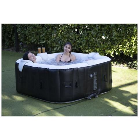 Spa Gonfiabile Quadrata Sunspa 6 Posti Con Striscia Led - Foto 1