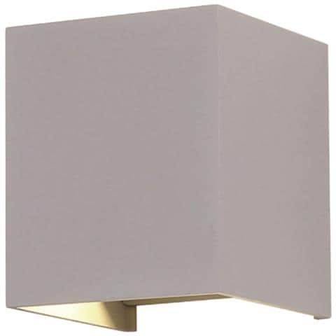 Lampada Led 6W Parete Quadrato Ip65 660Lm 120° Mod. Vt- 759 Sku 7080 Bianco Caldo 3000K - Grigio - Foto 1