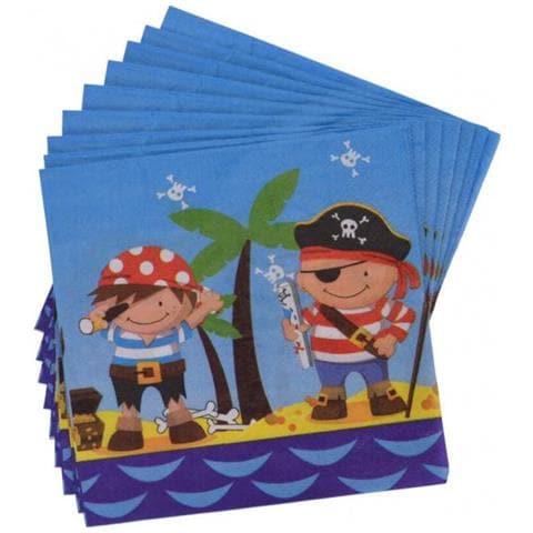 Tovaglioli Pirata 33 X 33 Cm Carta Blu 16 Pz - Foto 1