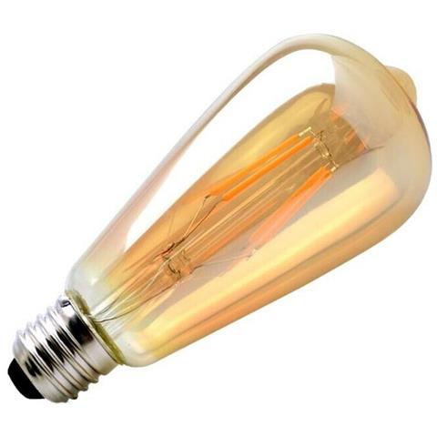 Lampadina Led Luce Calda 8w Filamento In Vetro Ambrato Vintage E27 8 W T64-oc - Foto 2