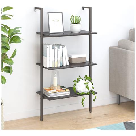 Scaffale Pendente A 3 Livelli Nero 64x35x120,5 Cm - Foto 8