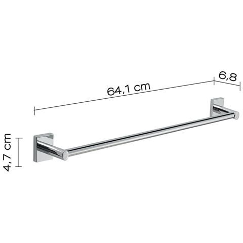 Portasalviette 60 Cm Da Muro In Acciaio Inox Aisi 304 E Cromall Fj21-60 Gedy Serie Fuji Cromato - Foto 3