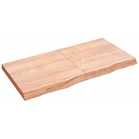 Piano Bagno Marrone 120x60x (2-6) cm Legno Massello Trattato - Foto 1