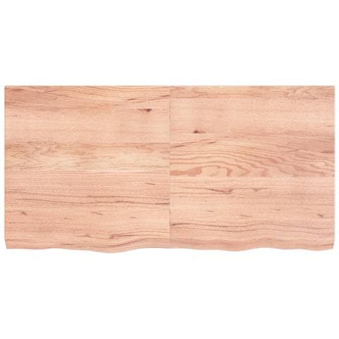 Piano Bagno Marrone 120x60x (2-6) cm Legno Massello Trattato - Foto 8