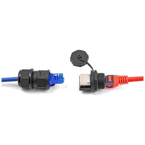 Accoppiatore RJ45 Cat. 6A con cappuccio di protezione per installazione integrata IP67 polvere e impermeabile - Foto 2