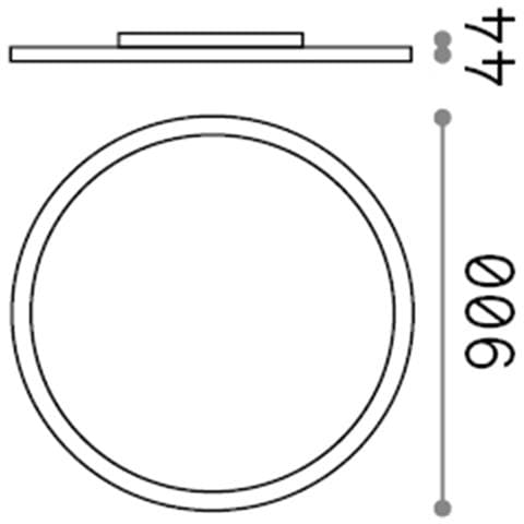Plafoniera Moderna Fly Slim Alluminio-plastiche Bianco Led 65w 4000k D90cm - Foto 2