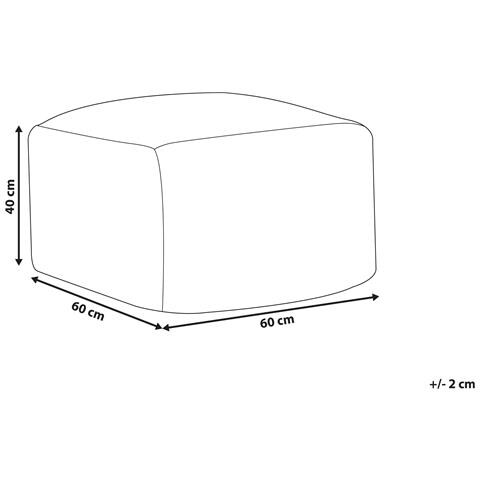 Pouf Manisa Lana Marrone 60 Cm 60 Cm 40 Cm - Foto 2