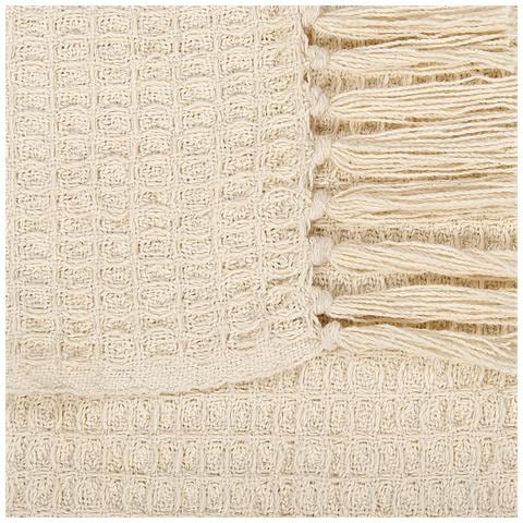 Coperta Malu Cotone 125 X 150 Cm Beige Chiaro - Foto 2
