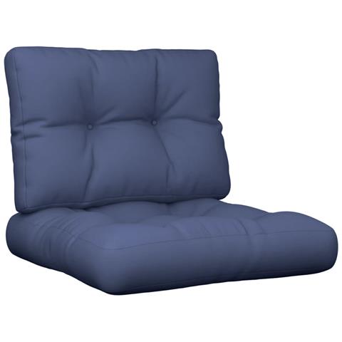 Set Cuscini Per Pallet Blu Marino 60x40x12 Cm In Tessuto - Foto 2