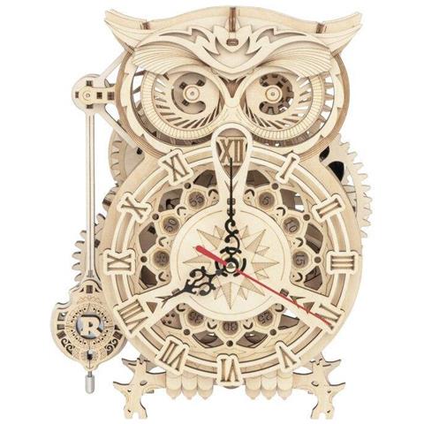 Puzzle 3d In Legno | Orologio A Gufo - Foto 1