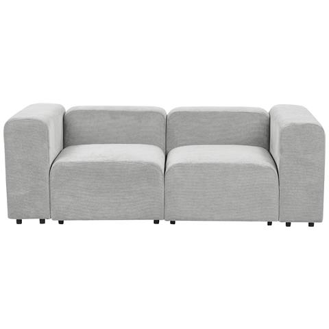 Divano Modulare 2 Posti Falsterbo Velluto A Coste Grigio - Foto 2